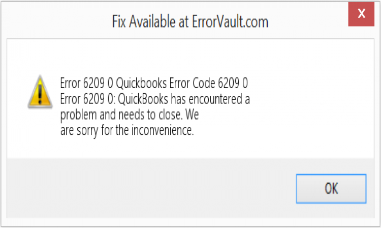 Solutions of QuickBooks Error code 6209