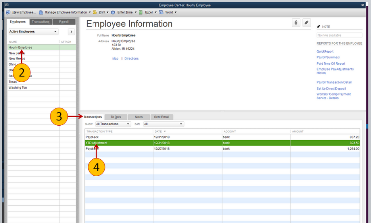 How to adjust ytd payroll in QuickBooks online