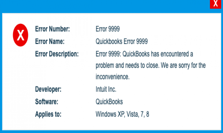 Methods to solve the QuickBooks Error 9999