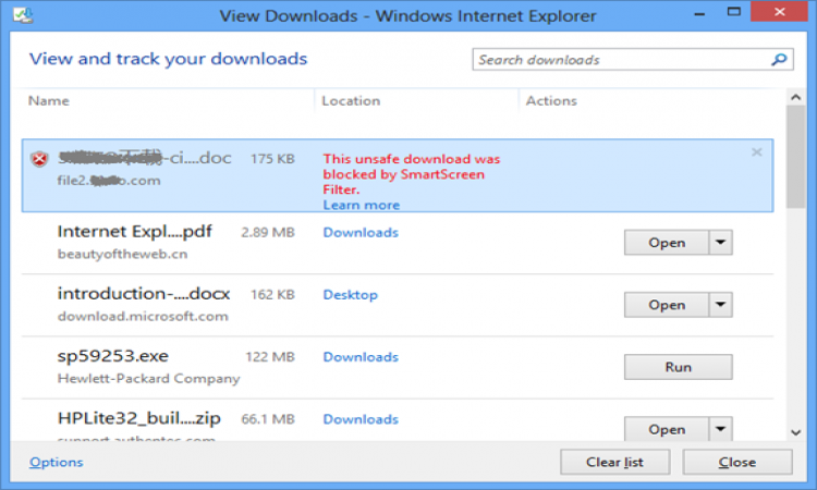 How to download a file is marked as unsafe in Internet Explorer